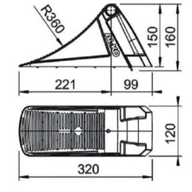 AL-KO UnterlegkeilKunststoff - 1235990 - Unterlegkeil PVC schw UK 36 KL