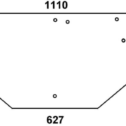 John Deere Hintere Fenster - ER047360N - Hinteres Glas