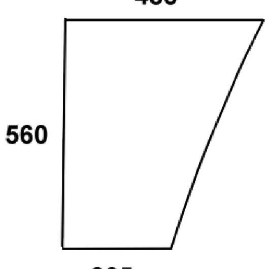 John Deere Windschutzscheiben - L62577N - Frontscheibe unten links