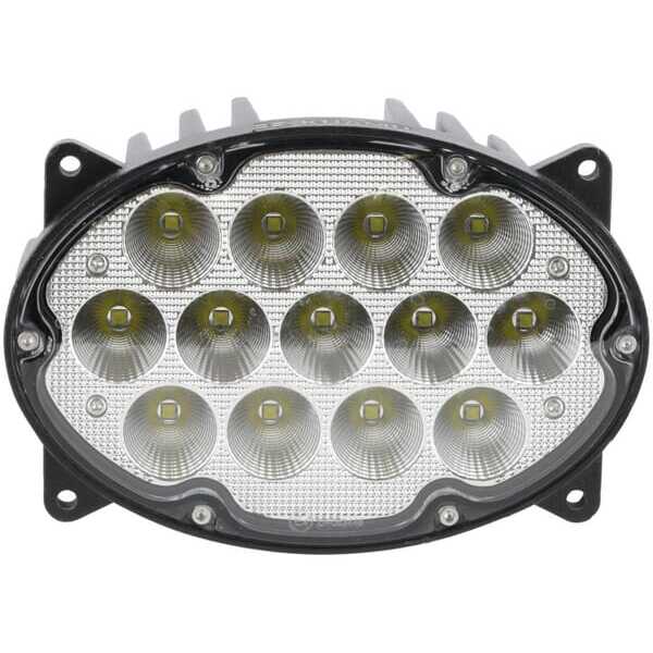 John Deere Arbeitsscheinwerfer, oval, LED - LA10559 - Arbeitsscheinwerfer LED, 65W, 5200lm, oval, 10/30V, 161x110x90mm, breit fl