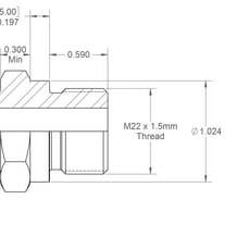 John Deere EinschraubkupplungenEinschraubung metrisch x BSP-Außengewinde - VNBM0822ISO6149 - Kupplung M/M 1/2 B x M22 x 1,5 6149