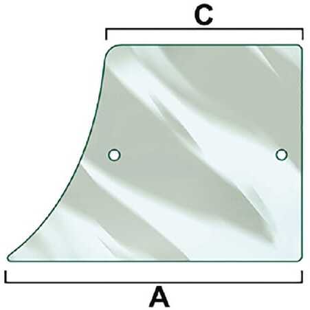 John Deere Seitenfenster - VPM7197 - Glas