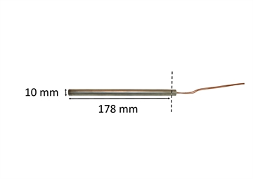 Zündkerze / Glühzünder für Pelletofen: 10 mm x 178 mm 320 Watt